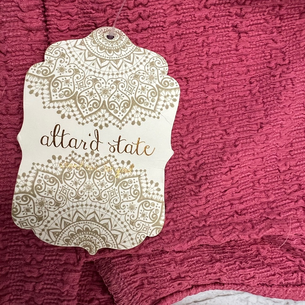 Altar'd State Raspberry Textured Halter Crop - Picture 7 of 7